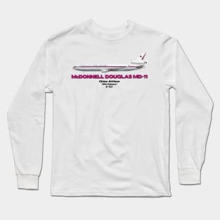 McDonnell Douglas MD-11 - China Airlines "Old Colours" Long Sleeve T-Shirt